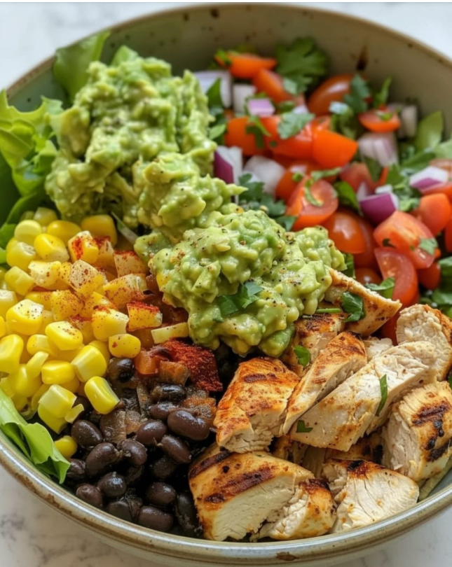 Chicken Avocado Veggie Bowl
