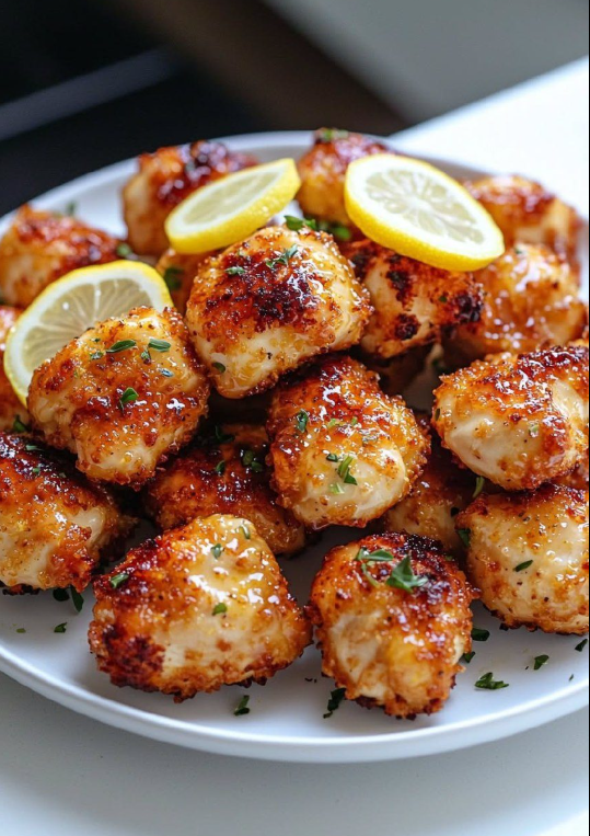 Lemon Garlic Chicken Bites