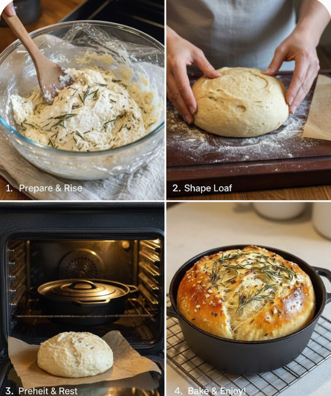 Rustic Rosemary Artisan Bread