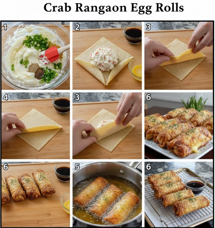 Crab Rangoon Egg Rolls
