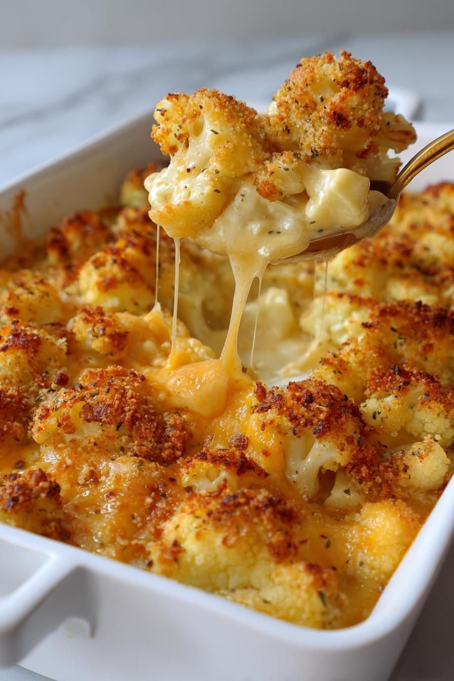 Irresistible Cheesy Cauliflower