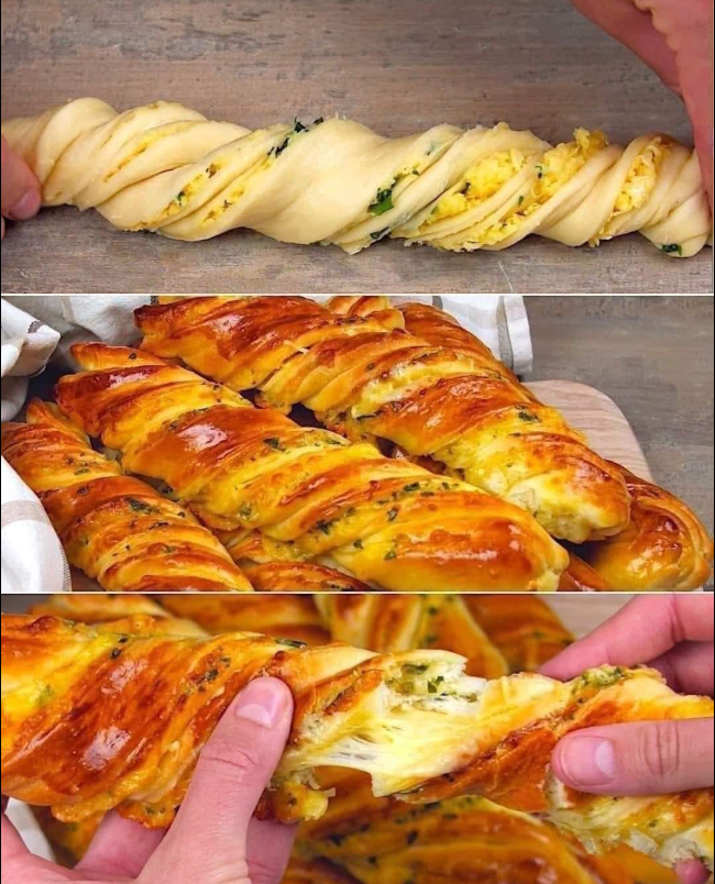 Cheese twisted bread