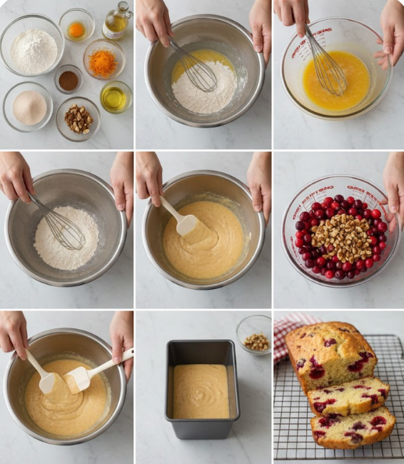 Cranberry Orange Bread 10 Minute
