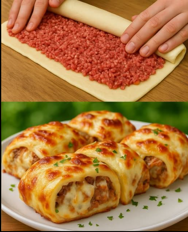 Melt-in-Your-Mouth Puff Pastry with Meat and Cheese: Easy and Delicious Recipe