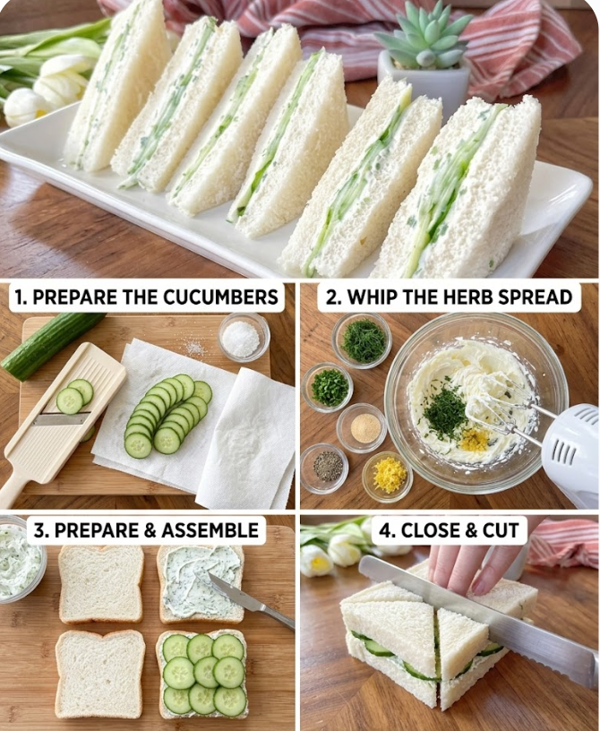 Cucumber Cream Cheese Sandwiches