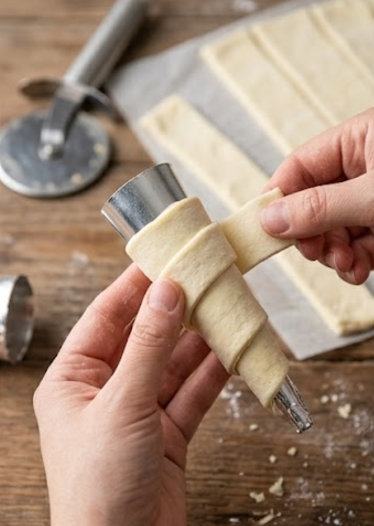 Cream Horns with Puff Pastry